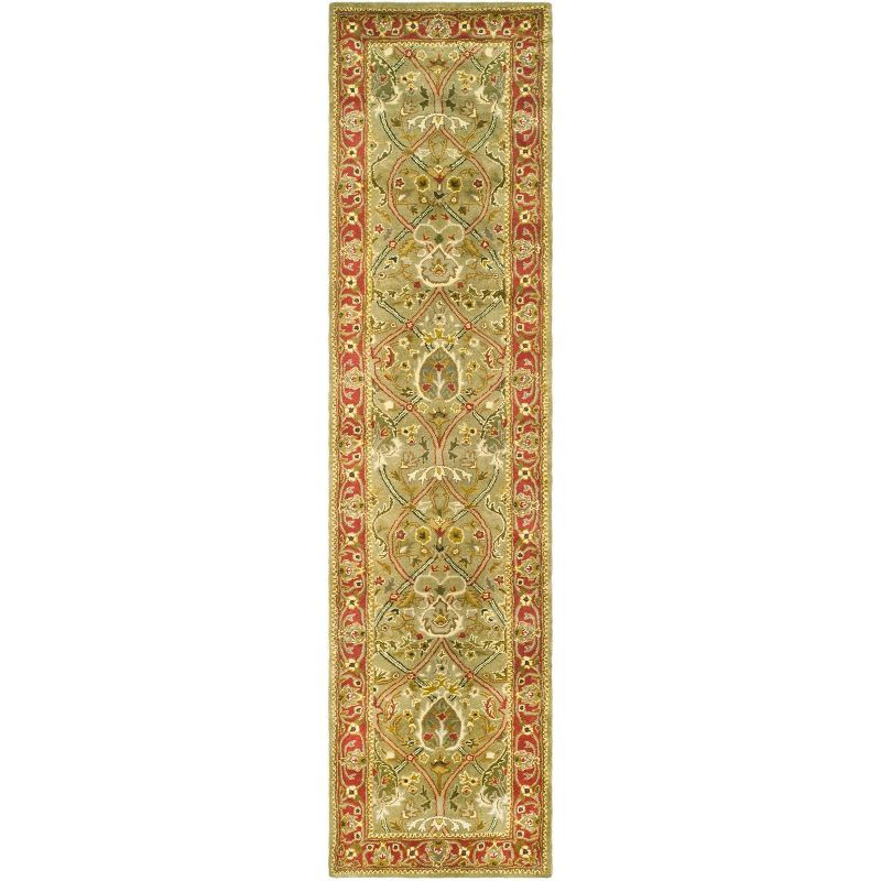 Persian Legend PL819 Hand Tufted Runner Traditional Runner Rug - Light Green/Rust - 2' 6" X 10' - Safavieh.