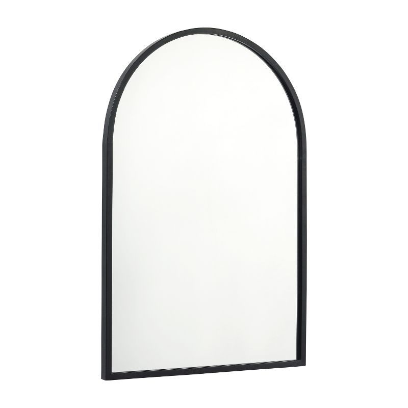 Mila Black Metal Arched Wall Mirror 20x30