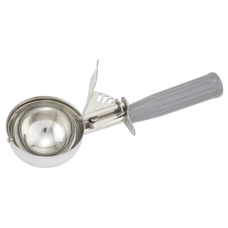 Gray Stainless Steel Ice Cream Disher with Lever, 4 oz