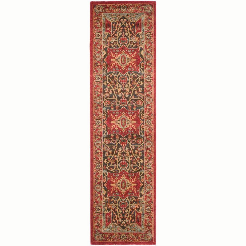 Elegant Red Synthetic Easy-Care 26" Area Rug