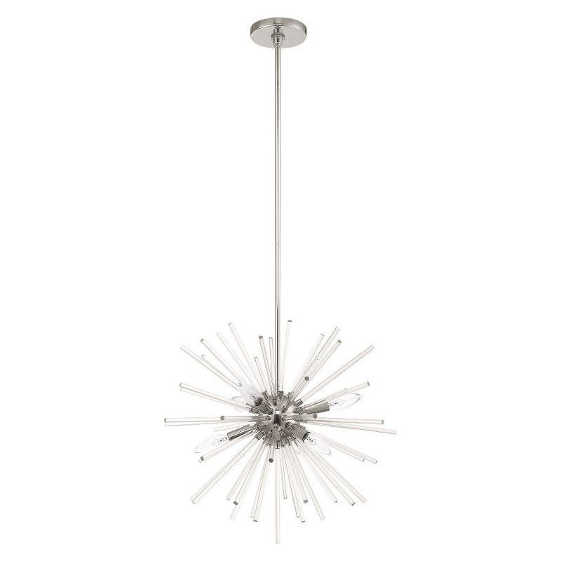 Utopia Polished Chrome 6-Light Indoor/Outdoor Modern Chandelier