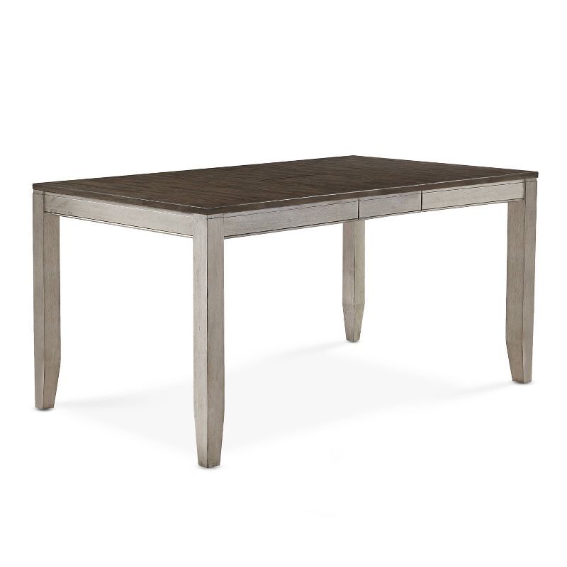 Smoky Alabaster and Honey Extendable Rectangular Dining Table