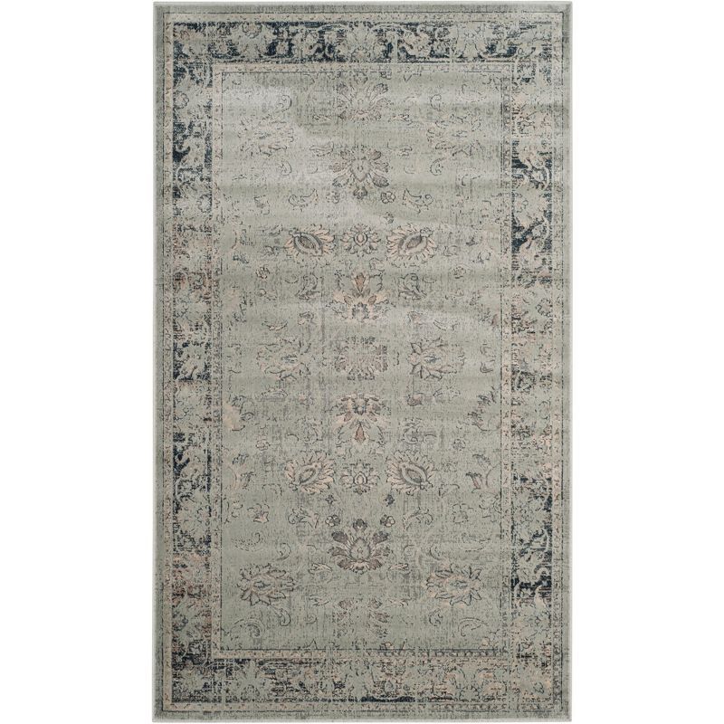 Elysian Light Blue Hand-Knotted Viscose Rectangular Area Rug