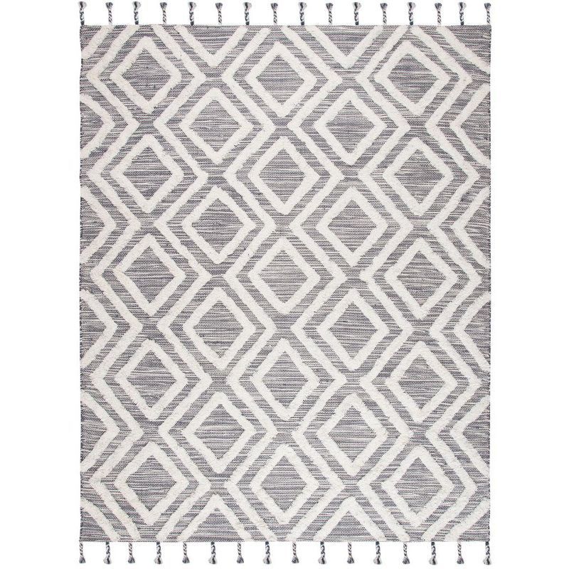 Ivory Harmony Hand-Knotted Wool 9' x 12' Rectangular Area Rug