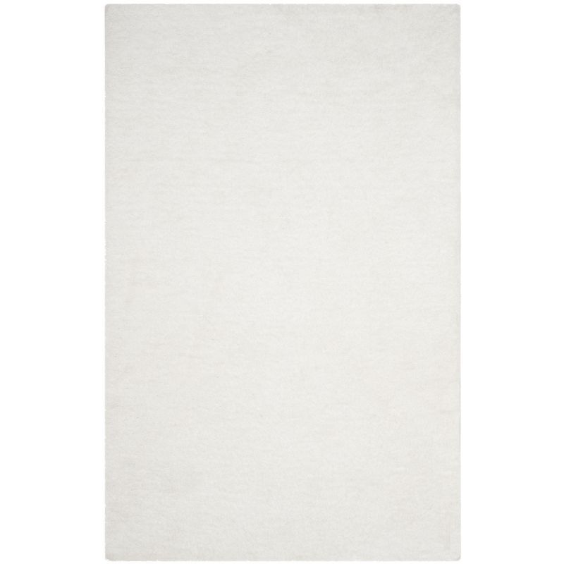 Ivory 6' x 9' Hand-Tufted Synthetic Shag Area Rug