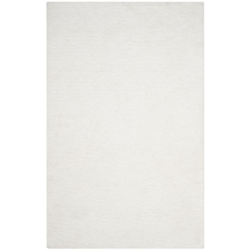 Ivory 6' x 9' Hand-Tufted Synthetic Shag Area Rug