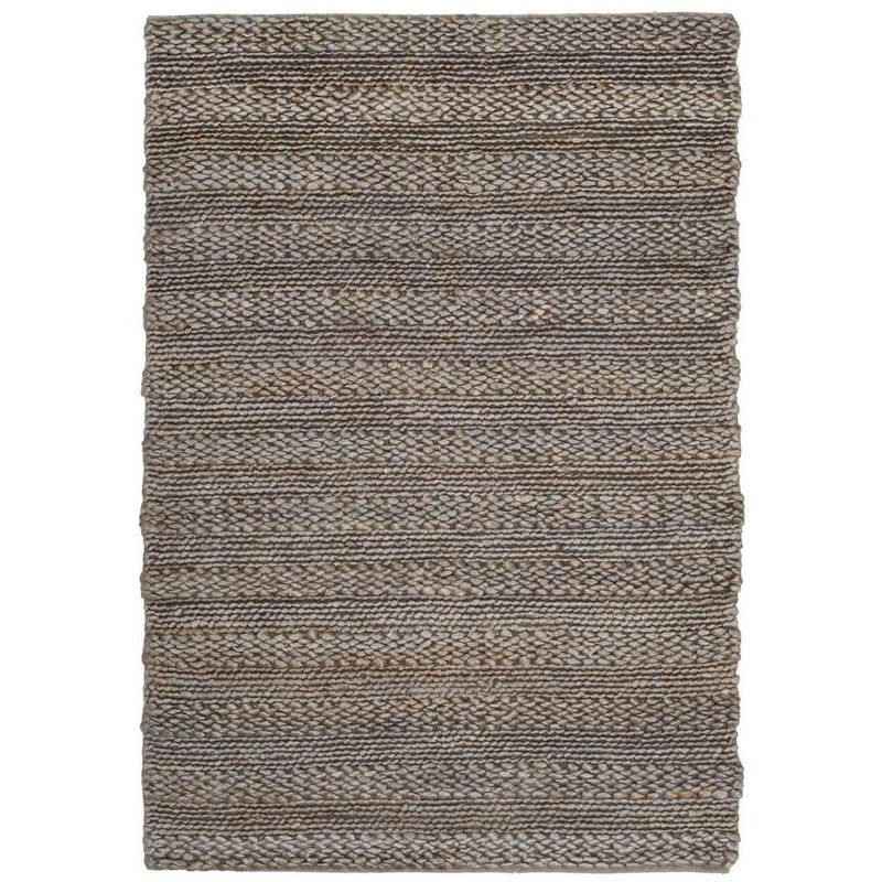 Handmade Natural Fiber Round Beige Area Rug - 4' Diameter