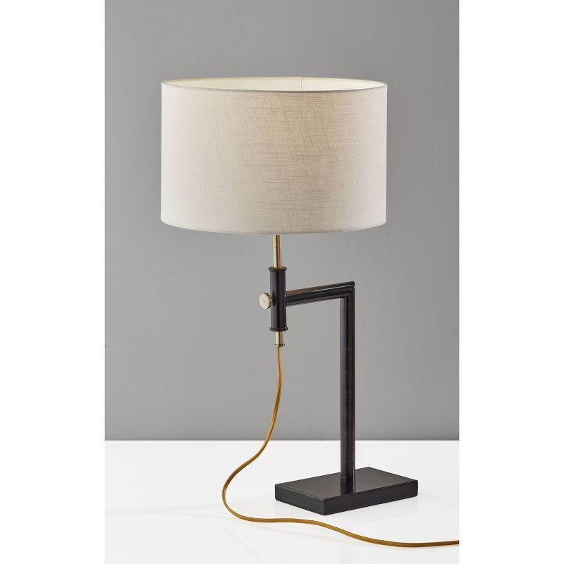 Adjustable Bronze Mid-Century Modern Table Lamp