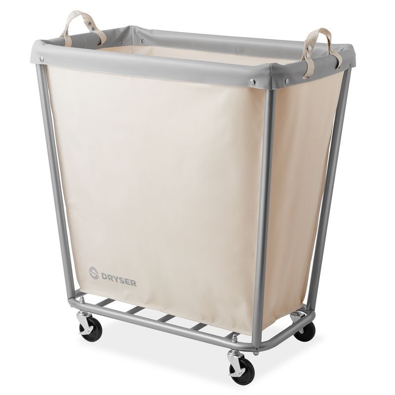 Metal Free Standing Laundry Cart with Wheels