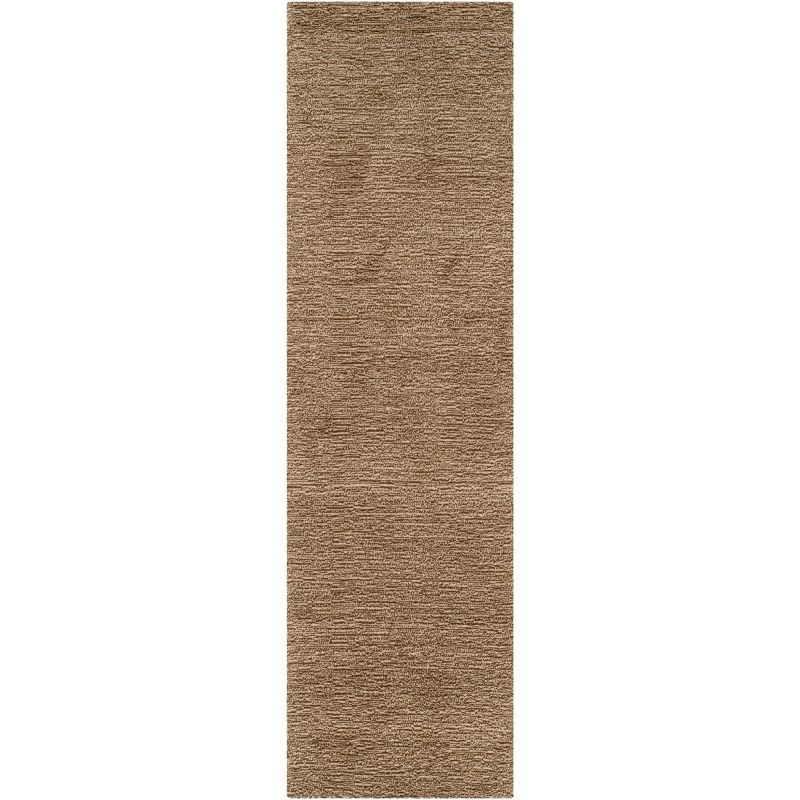 Himalaya Brown Hand-Knotted Wool Runner Rug