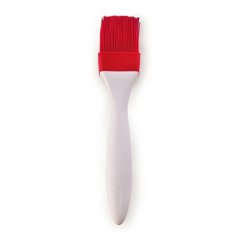 8-Inch White and Red Silicone Basting Brush