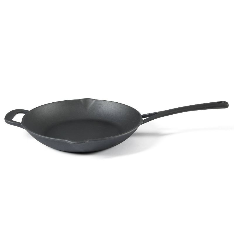 Martha Stewart Black 12" Pre-Seasoned Cast Iron Skillet