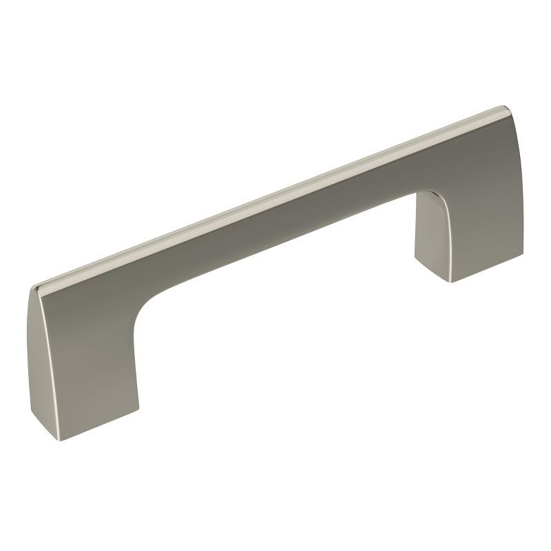 Polished Nickel Modern Cabinet Drawer Pull with Mounting Hardware