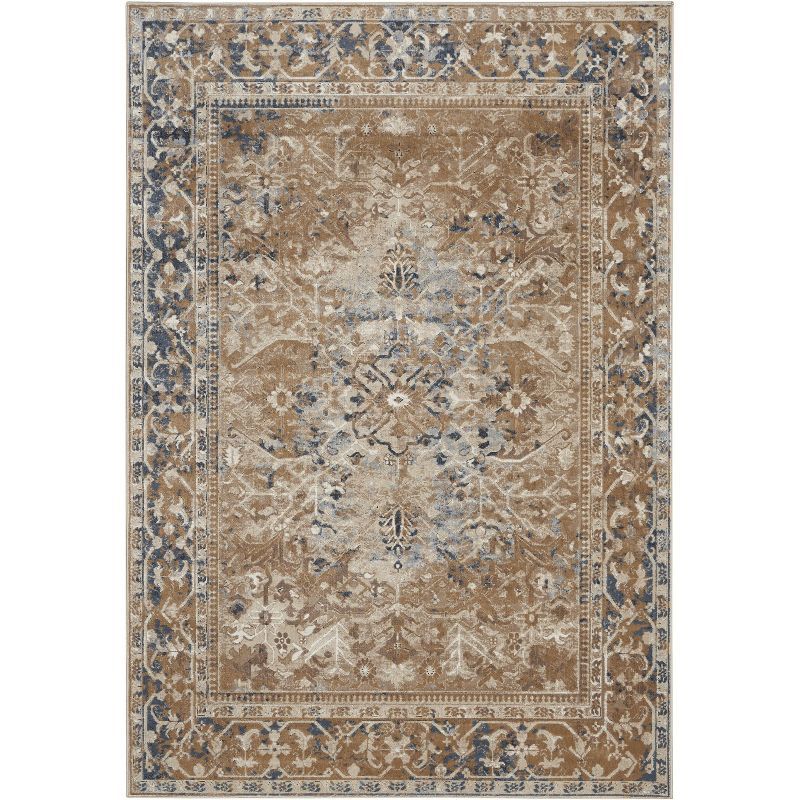 Ivory Malta 47"x67" Stain-Resistant Synthetic Area Rug