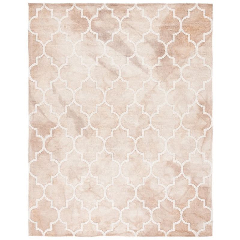 Ivory and Beige 8' x 10' Hand-Tufted Wool Rug