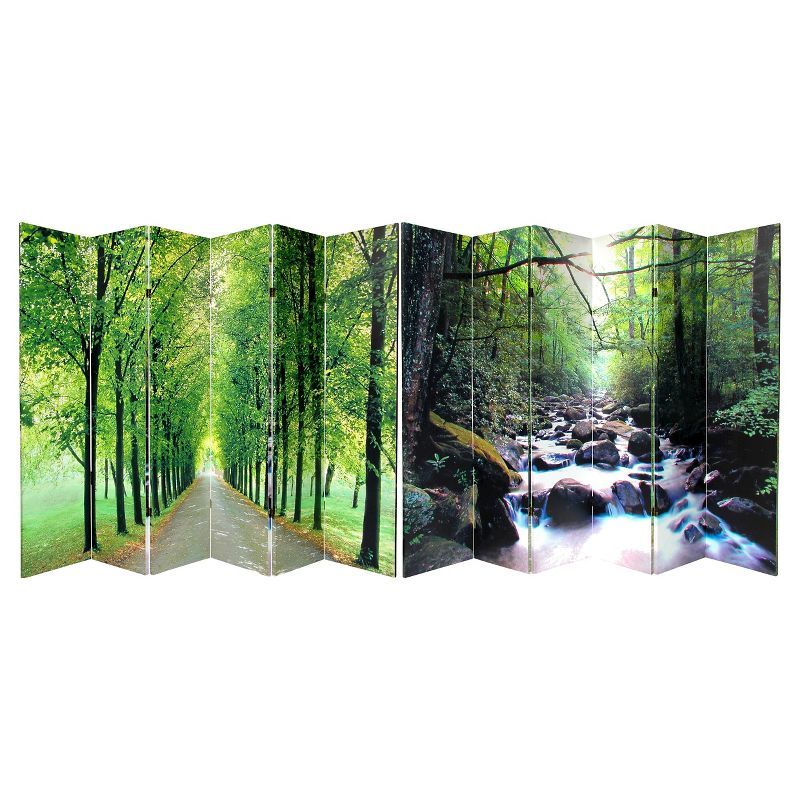 Path of Life 6-Panel Double Sided Canvas Room Divider