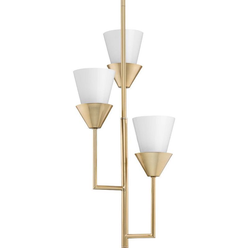 Pinellas Soft Gold 3-Light Pendant with Opal Glass Shades