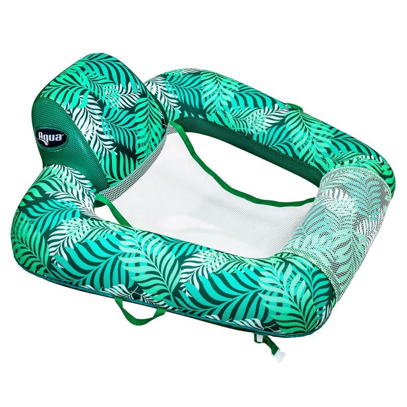 Teal Fern Leaf Inflatable Zero Gravity Pool Lounger