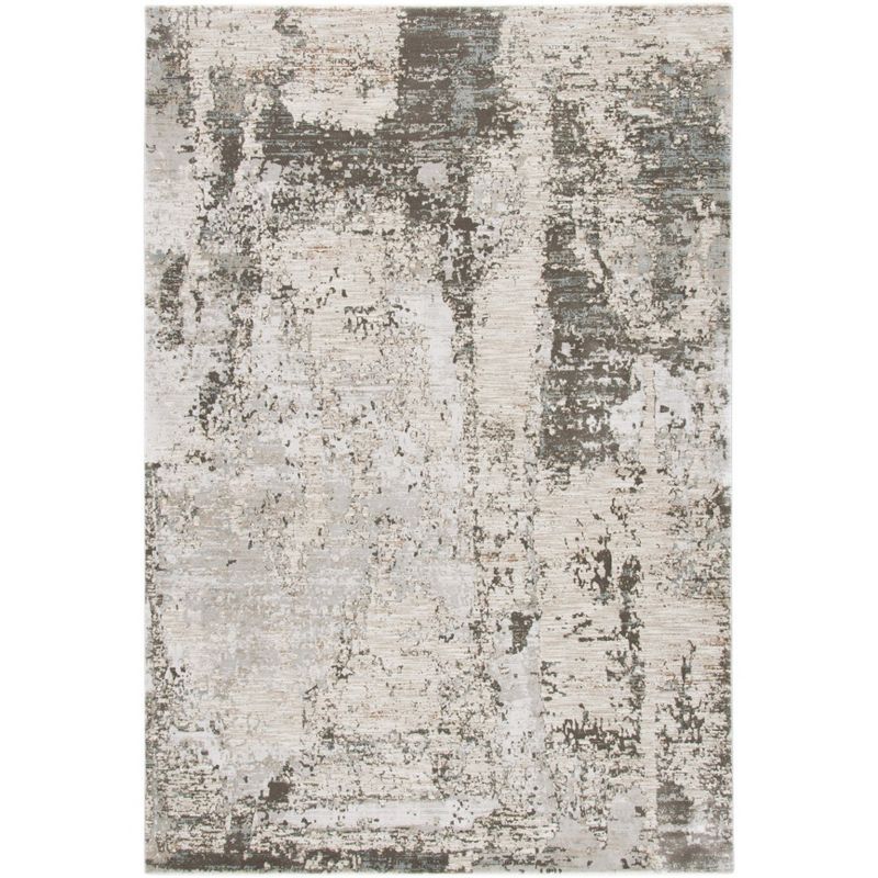 Gray Hand-Knotted Synthetic 4' x 6' Area Rug