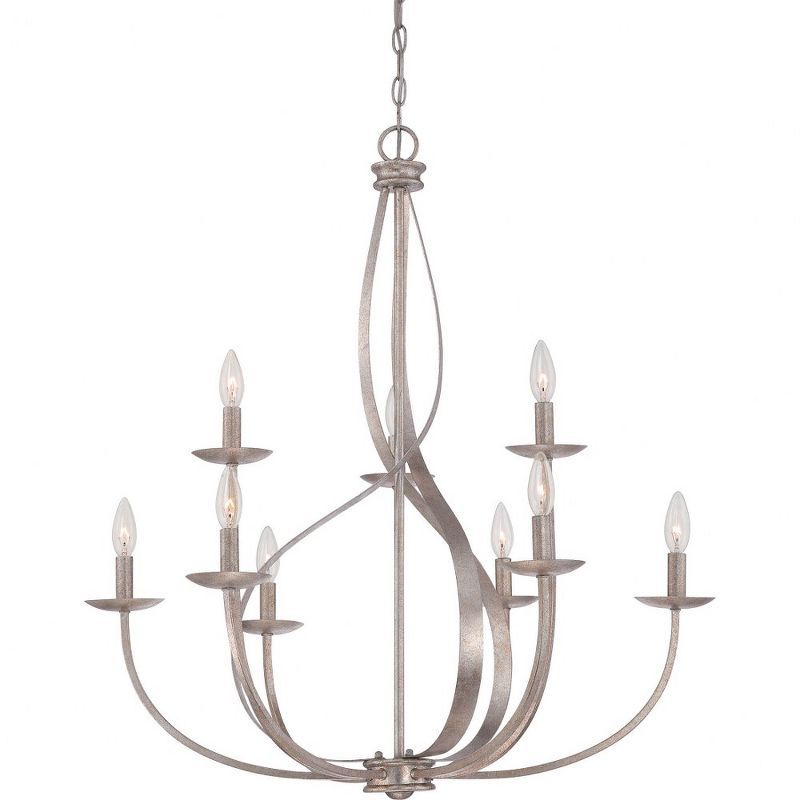 Serenity 9-Light Italian Fresco Steel Chandelier