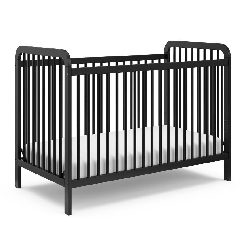 Storkcraft Pasadena Black Pine Wood 3-in-1 Convertible Crib