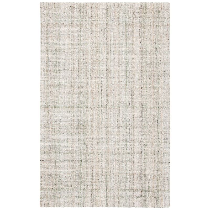 Hand-Tufted Sage & Green Abstract Wool Blend Rug - 9' x 12'