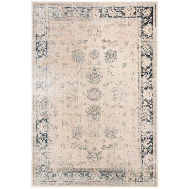 Hand-Knotted Elegance Stone Blue Viscose Area Rug, 5'3" x 7'6"