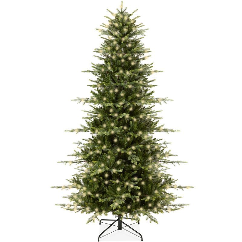 7.5ft Pre-Lit Aspen Noble Fir Christmas Tree with Multicolor LED Lights