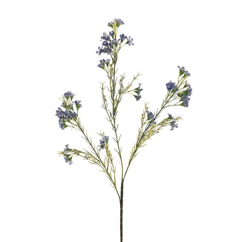 27" Blue Waxflower Artificial Decorative Spray for Indoor/Outdoor Use