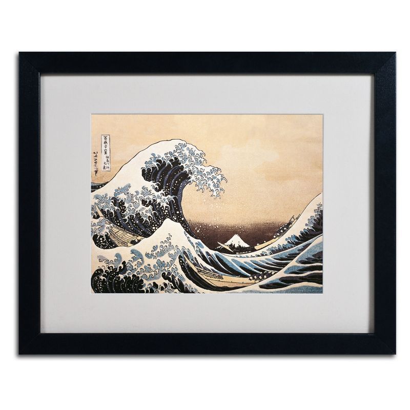 The Great Wave Giclee Print with Black Frame and Acrylic Cover