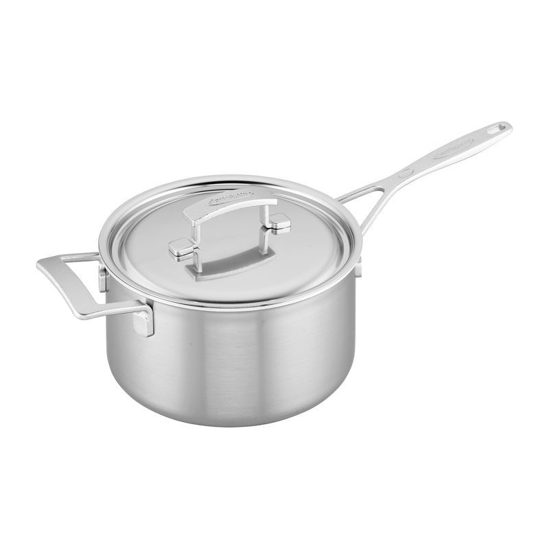 Demeyere 4-Quart Stainless Steel Saucepan with Helper Handle