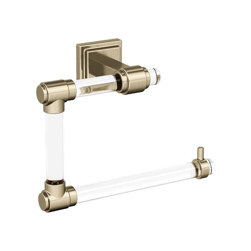 Clear and Golden Champagne Wall Mounted Towel Ring