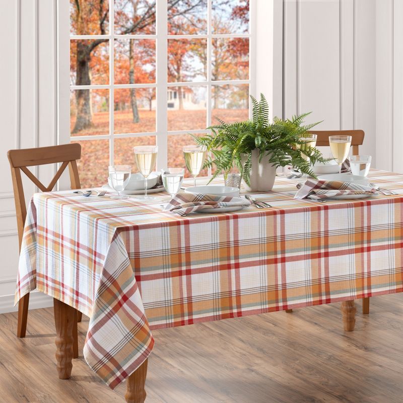 Seneca Plaid Harvest Cotton Rectangular Tablecloth 60x84