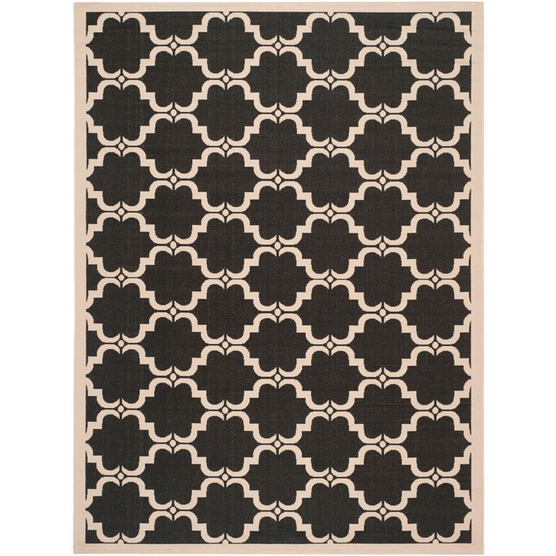 Safavieh 9' x 12' Black Synthetic Flat Woven Reversible Rug