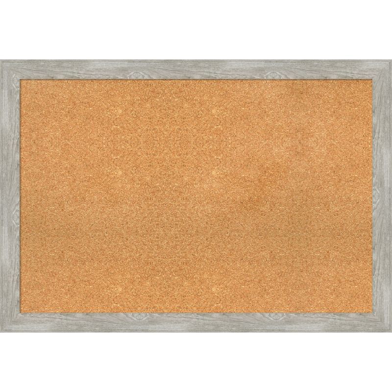 Dove Greywash Narrow Framed Natural Corkboard 43" x 31"