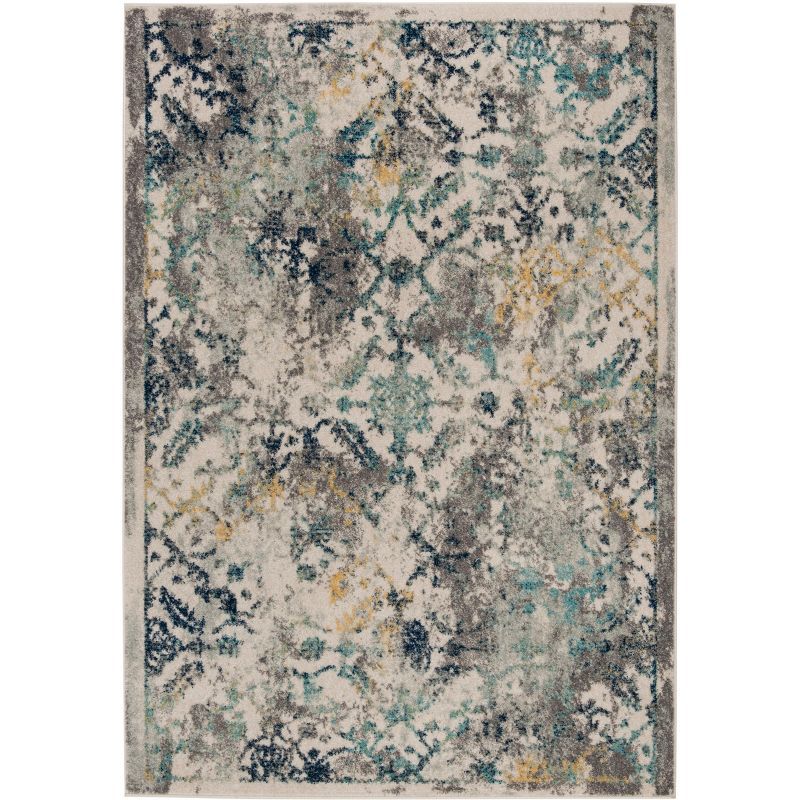 Handmade Blue Rectangular Reversible Synthetic Rug