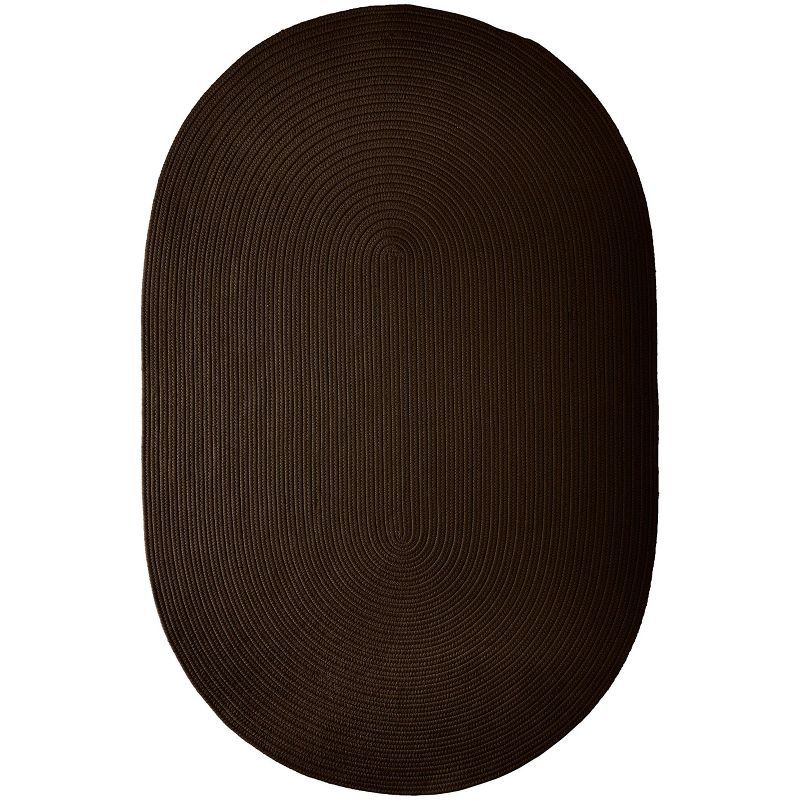 Braided Black Oval Synthetic Easy-Care 36"x24" Rug