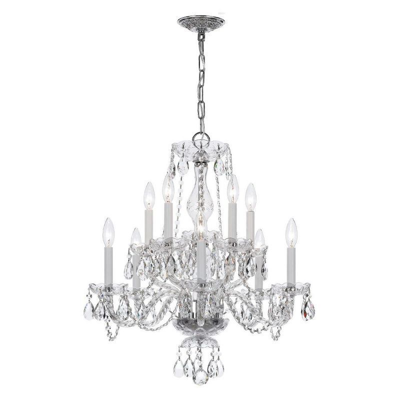 Crystorama Lighting Traditional Crystal 10 - Light Chandelier in  Polished Chrome