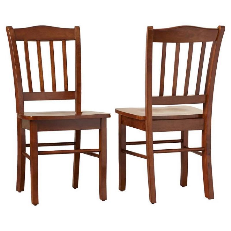 Walnut 36" Shaker Wood Dining Chairs - Set of 2