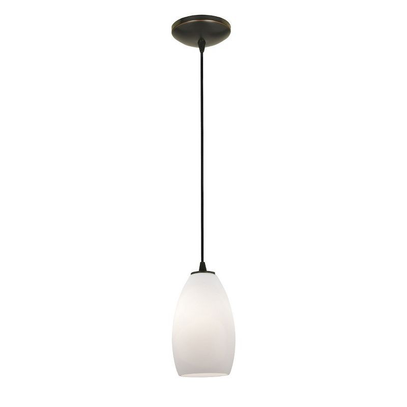 Opal Glass Bronze 9" Pendant Light