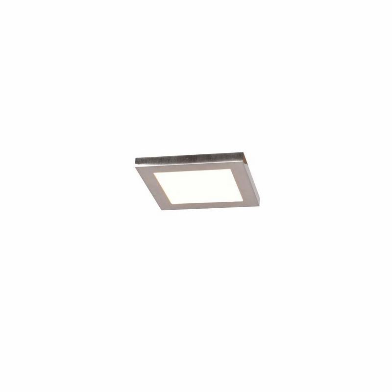 Boxer Brushed Steel LED Flush Mount Light