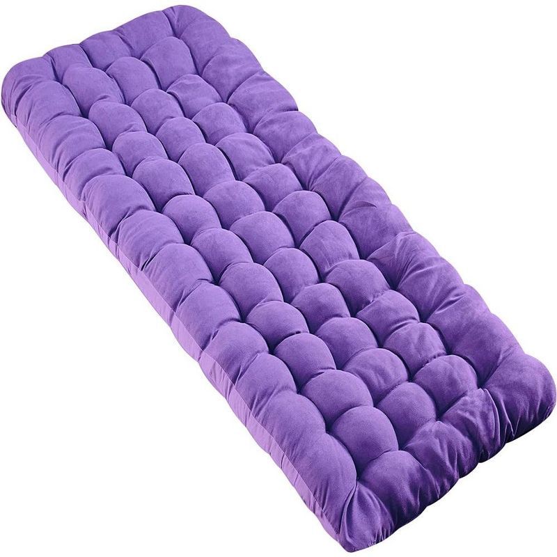 Lavender Cotton Outdoor Camping Cot Mattress with Waterproof Bottom