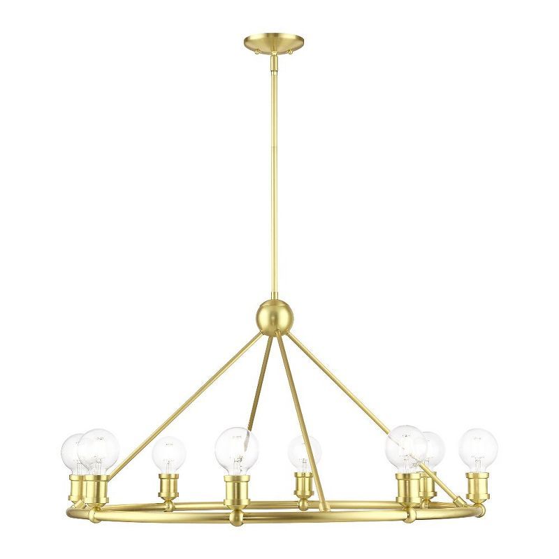 Lansdale 34" Satin Brass 8-Light Chandelier