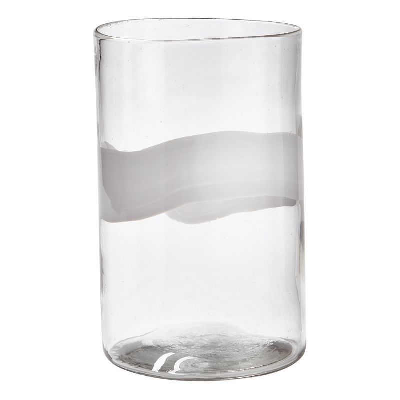 Tiburon Clear Glass Hurricane Pillar Candle Holder, Small