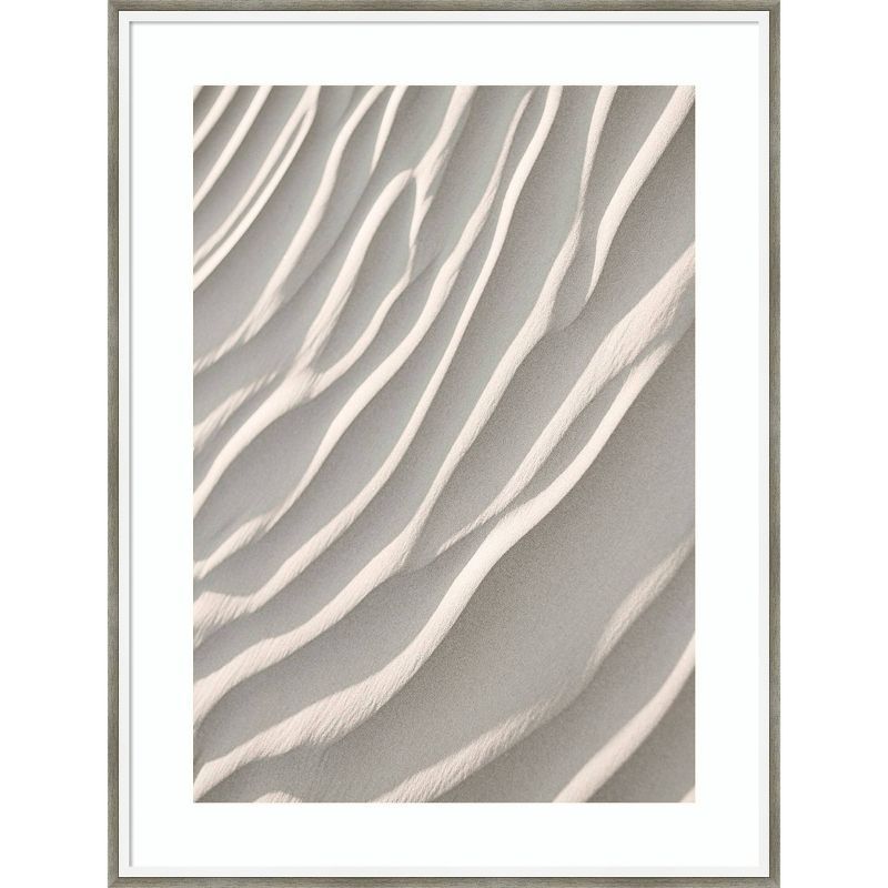 25" x 33" Sand Abstract Nature Vistas Framed Wall Art