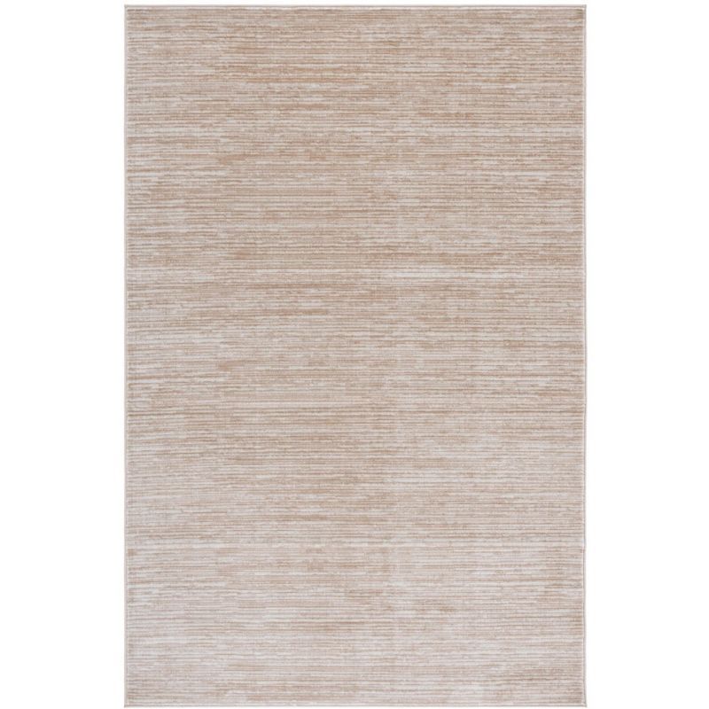 Cream 5' x 7' Solid Synthetic Indoor Area Rug