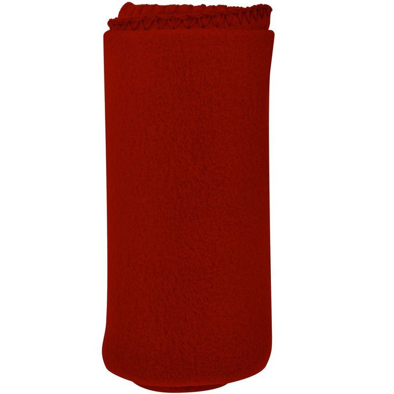 Red Twin Fleece Throw Blanket for Pets and Baby