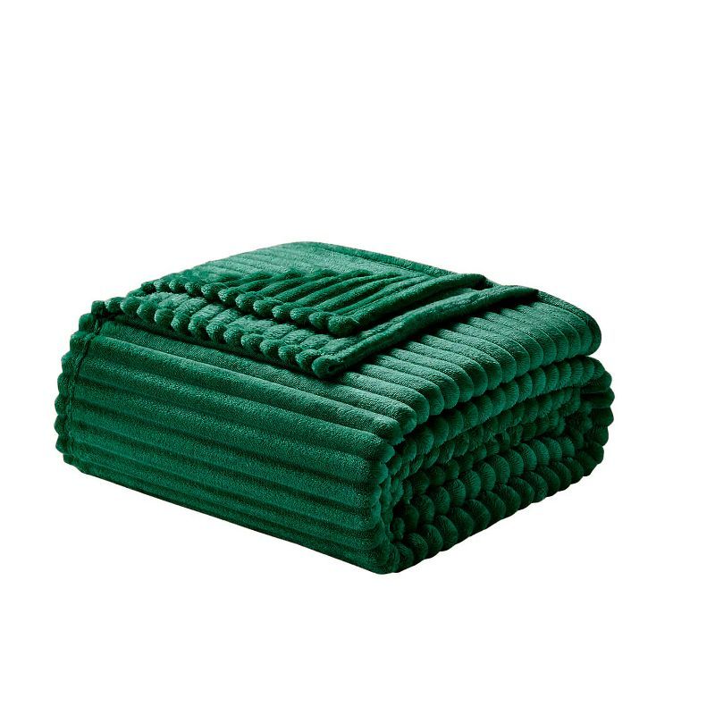 Emerald Green Plush Fleece Throw Blanket, 50 x 60 Inches