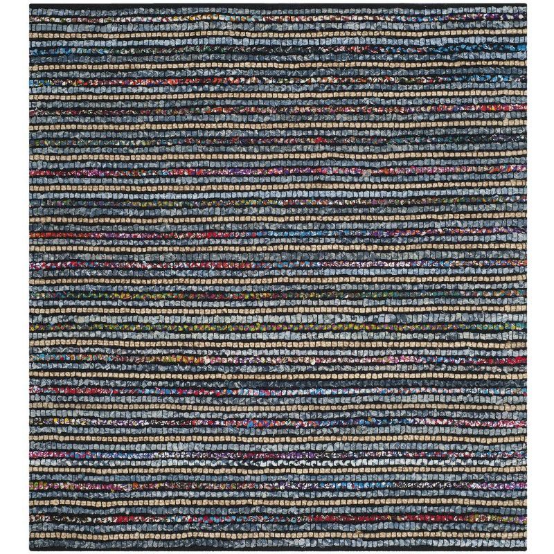 Cape Cod Handwoven Multi-Color Cotton Square Area Rug