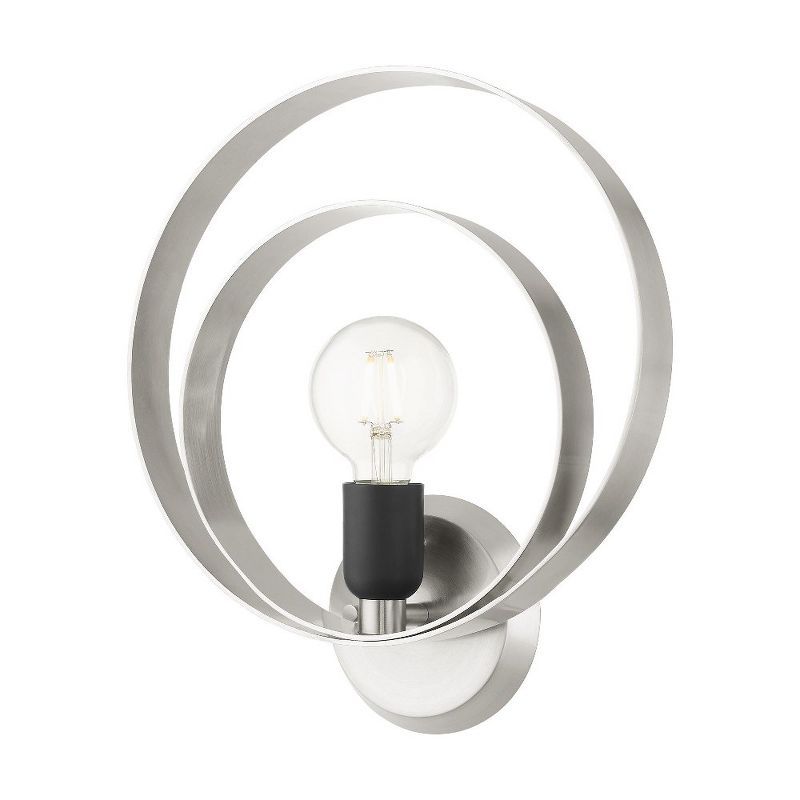 Brushed Nickel Mid-Century Modern Dimmable Wall Sconce